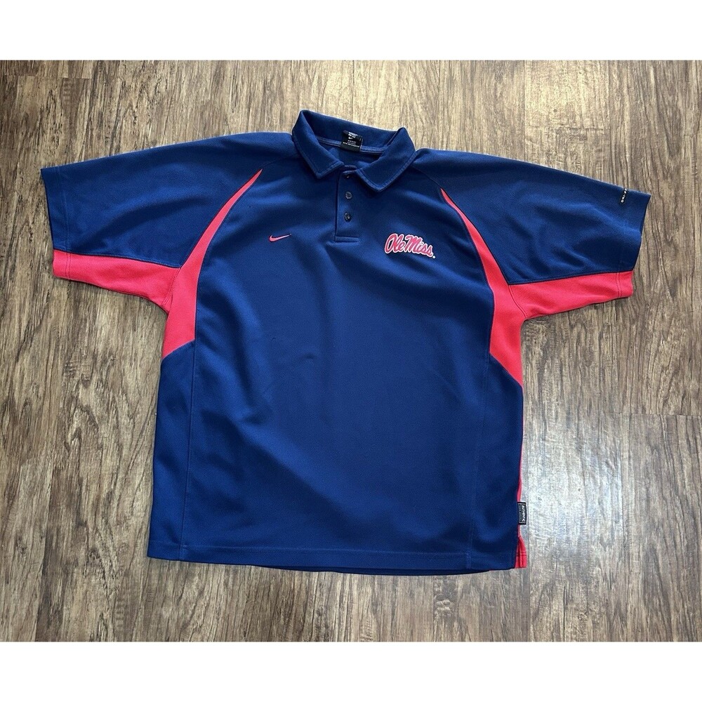 Ole Miss Nike  Fri Fit Polo Shirt Mens L  Nike Team Golf Prep Performance
